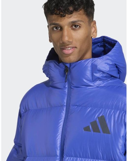 Adidas Originals Blue Adidas Z.N.E. Puffer Climawarm Down Jacket for men