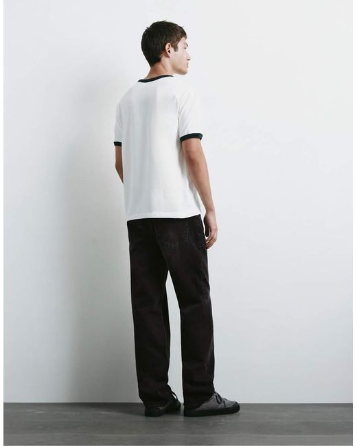 Pull&Bear White Straight-leg Jeans for men