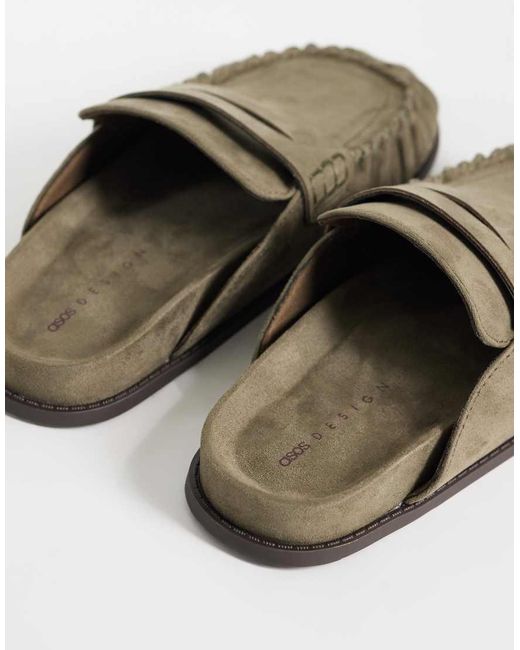 ASOS Brown Miller Chunky Loafer Mules