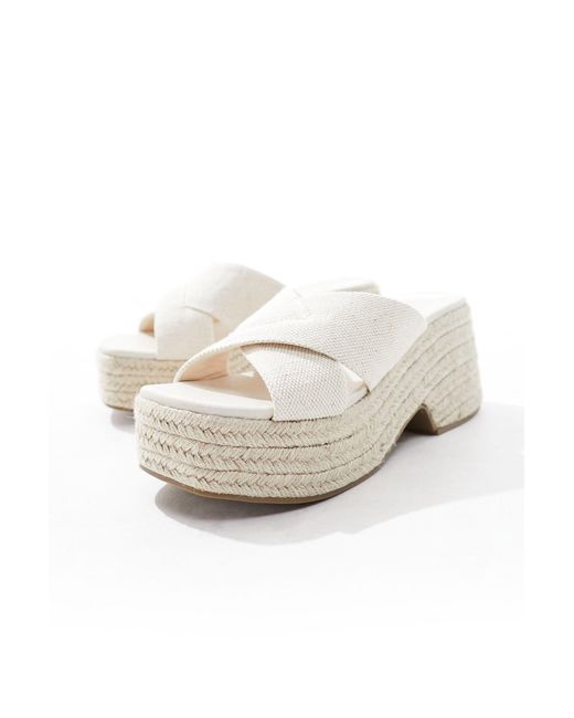 ASOS Natural Toy Cross Strap Wedges