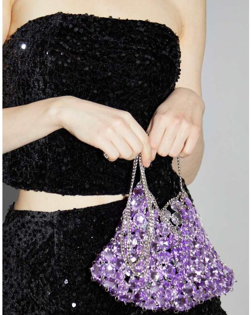 Glamorous Black Bandeau Crop Top