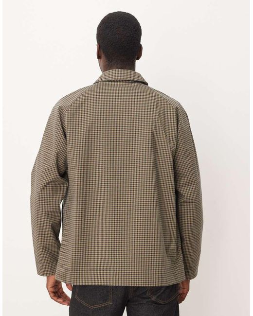 Barbour Brown Lorden Check Short Showerproof Jacket for men