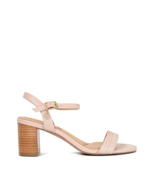 Dune Pink Jaycie Block Heeled Sandals