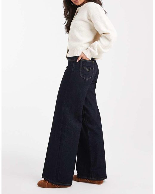 Vaqueros Elásticos De Talle Alto Y Pernera Ancha Con 728 De -Azul Marino Levi's de color Blue