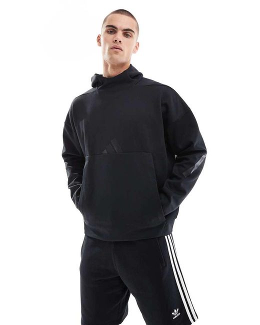 Adidas Originals Blue Adidas Z.N.E. Premium Hoodie for men