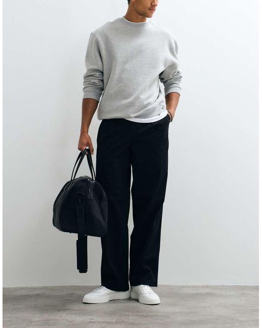 Calvin Klein White Cotton Trousers With Front Pleat for men