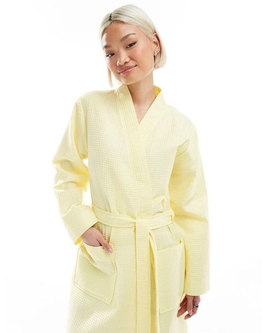 Loungeable Yellow Waffle Robe