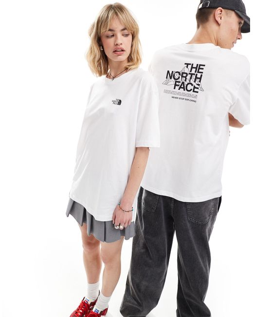 The North Face White Mountain Sketch Backprint Oversized T-shirt