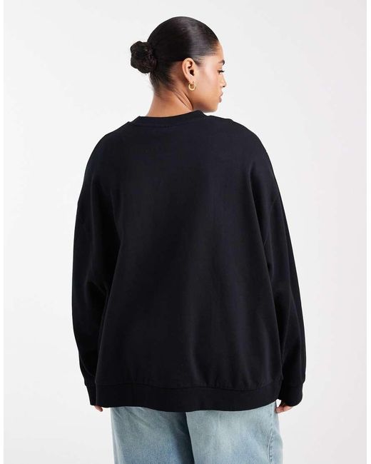 ASOS Black Asos Design Curve Oversized Sweatshirt With Tuscany Graphic