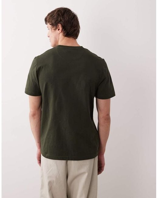 Farah Green Danny Short Sleeve Regular Fit Logo T-Shirt for men