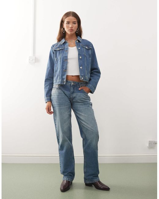 Reclaimed (vintage) Blue 90s Straight Leg Jean