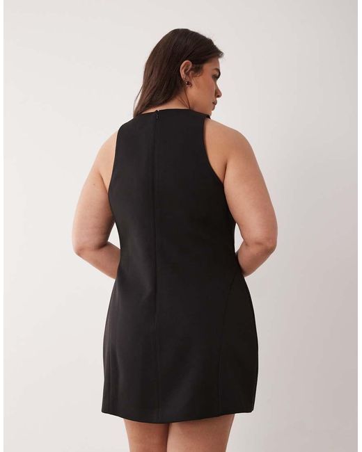 Forever New Black Tailored Scoop Mini Dress