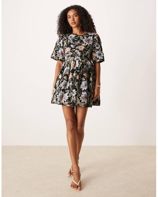 Sister Jane Multicolor Dream Embroidered Mini Dress