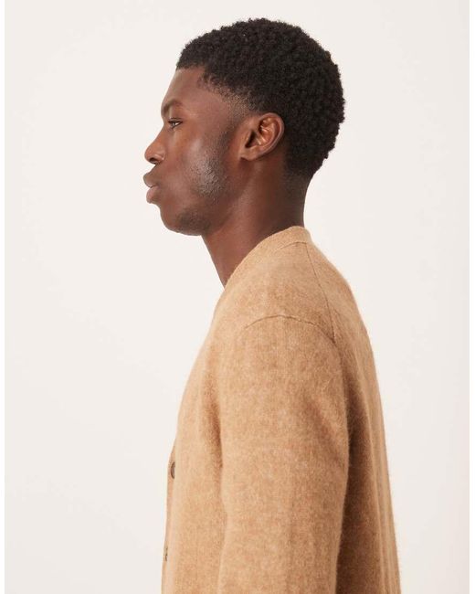 Cardigan Color Cammello Testurizzato di ARKET in Natural da Uomo