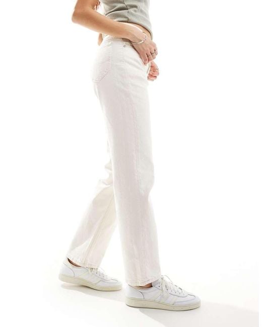Lee Jeans White Rider Classic Straight Fit Jeans