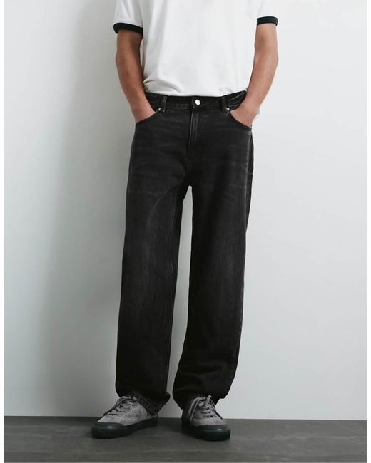 Pull&Bear White Straight-leg Jeans for men