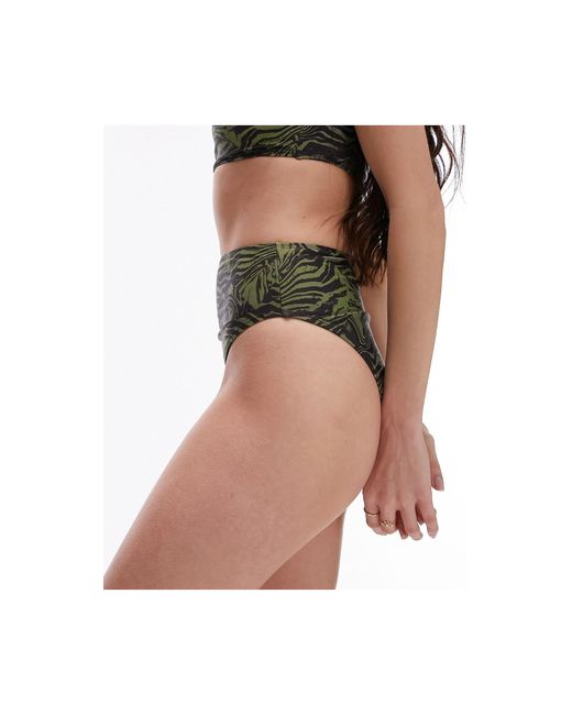 TOPSHOP Green – mix and match – bikinihose