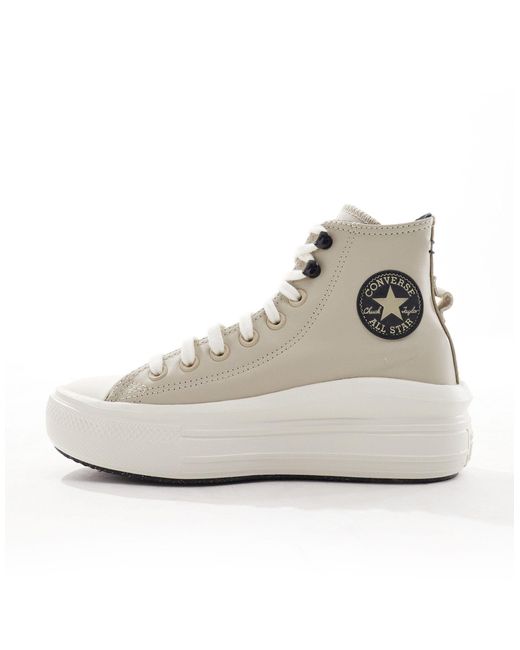 Chuck taylor all star move - baskets montantes - beige Converse en coloris White