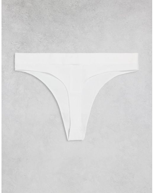 Pack De 3 Tangas De Color Azul Marino, Gris Y Blanco De Talle Alto Sin Costuras De Cotton On Cotton On de color Blue