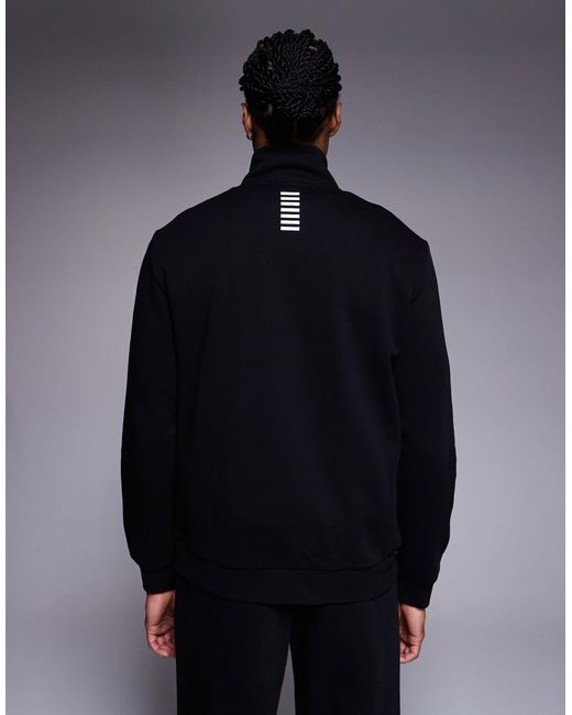 EA7 Blue Armani Train Core Logo Half Zip Sweatshirt for men