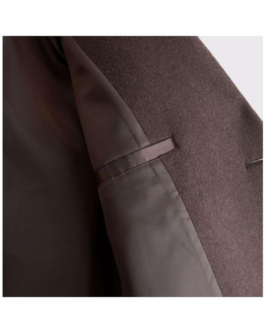 Abercrombie & Fitch Brown Carrie Short Wool-Blend Trench Coat