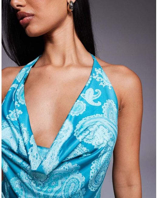 South Beach Blue Halterneck Beach Maxi Dress