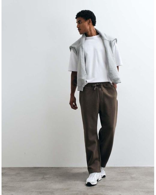Hollister White Open Cuff joggers for men