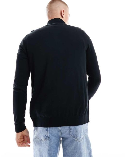 SELECTED Blue Zip Up Knitted Jumper for men