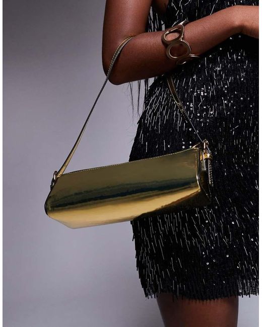 Borsa Da Spalla Squadrata Allungata di ASOS in Metallic