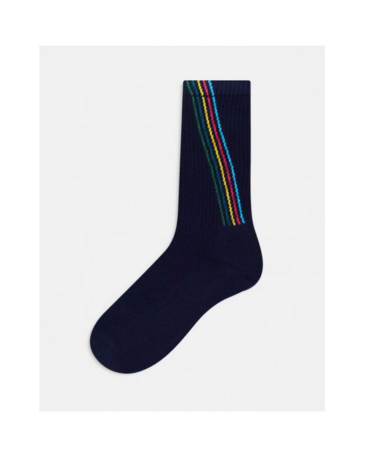 PS by Paul Smith Blue Paul Smith Socks With Logo Stripe for men