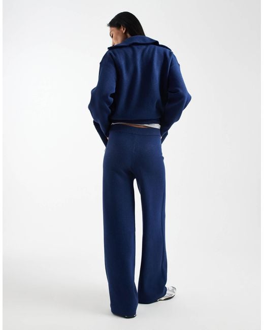 ASOS Blue Structured Wide Leg Pants