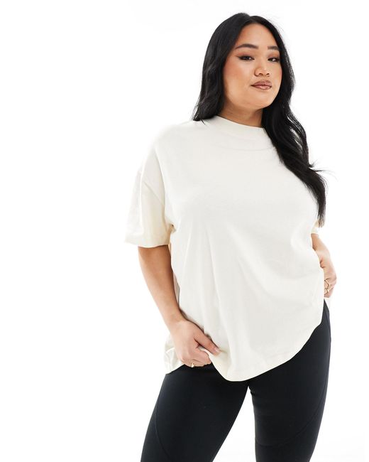 ASOS 4505 White Curve Icon Boxy Heavyweight Oversized T-shirt With Quick Dry