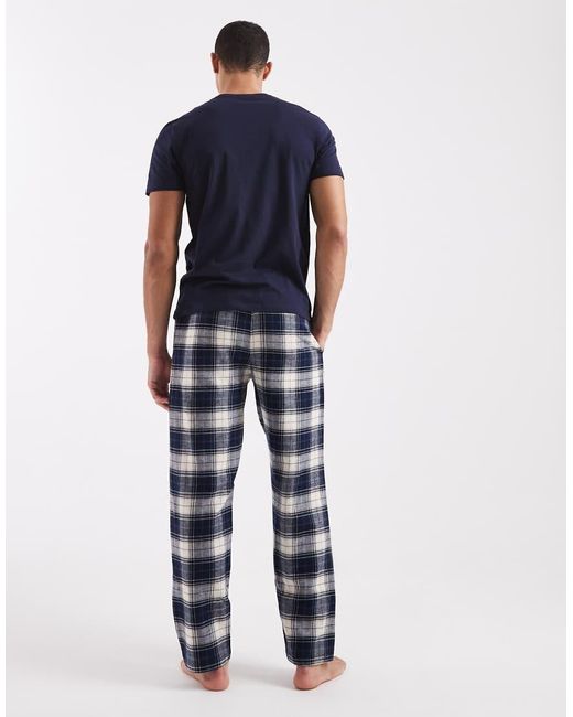 New Look Blue Christmas Pyjama Set for men