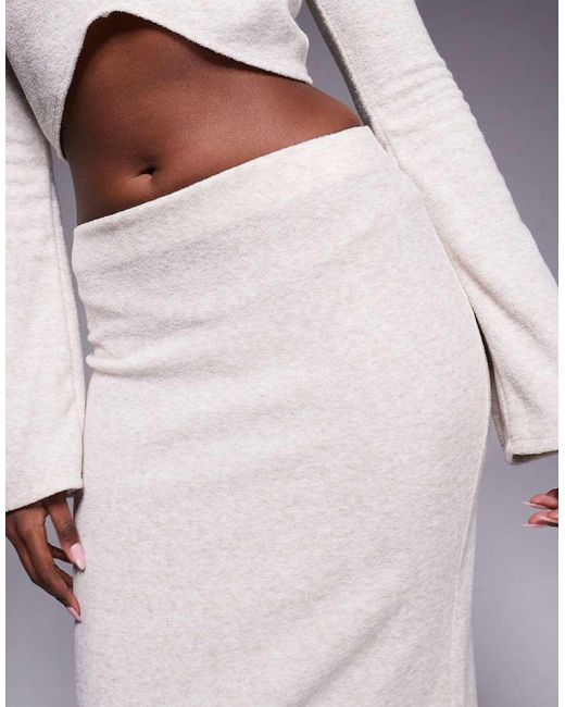 ASOS Purple Brushed Rib Column Maxi Skirt
