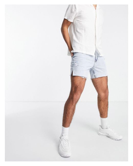 ASOS Denim Shorts in Blue for Men Lyst