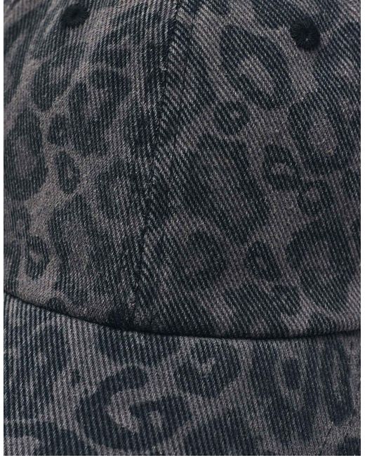Pull&Bear Black Leopard Print Cap