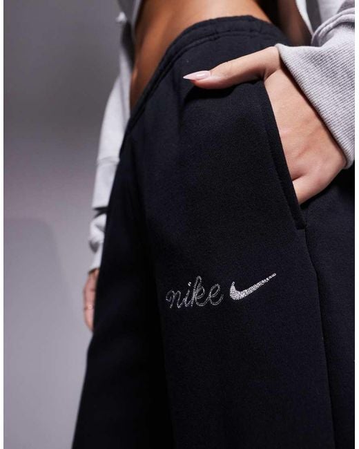 Nike Gray Script Logo Straight Leg joggers
