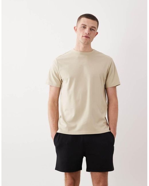 ASOS Natural Essentials Slim Fit Jersey Shorts for men