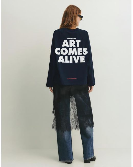 Pull&Bear The Met Blue T-shirt