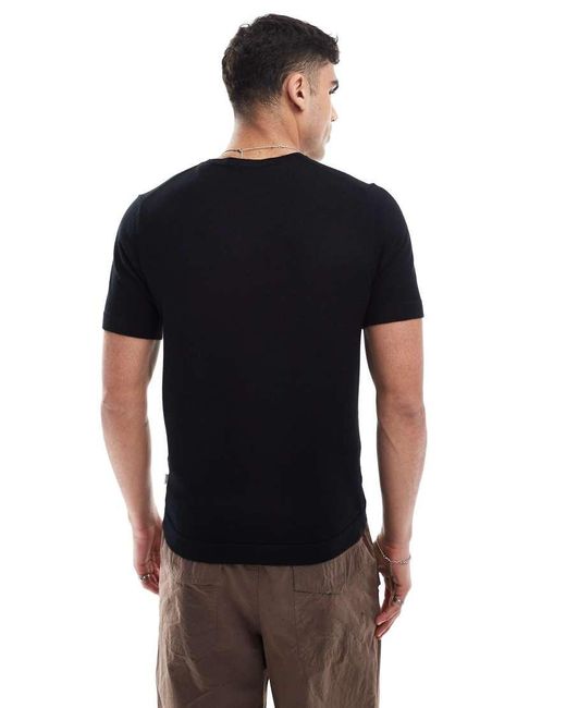 Only & Sons Black Short Sleeve Knit T-shirt for men