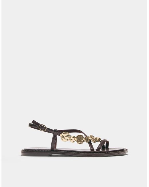 Pull&Bear Brown – flache sandalen