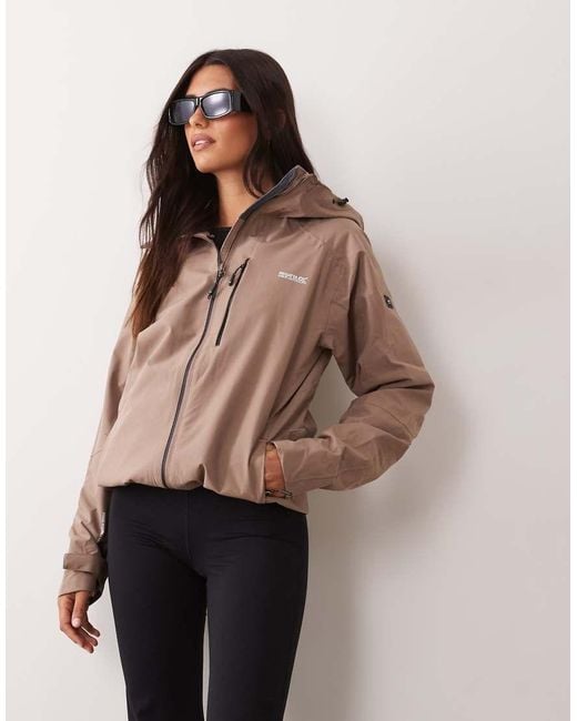 Regatta Natural Waterproof Hooded Birchdale Ii Shell Jacket