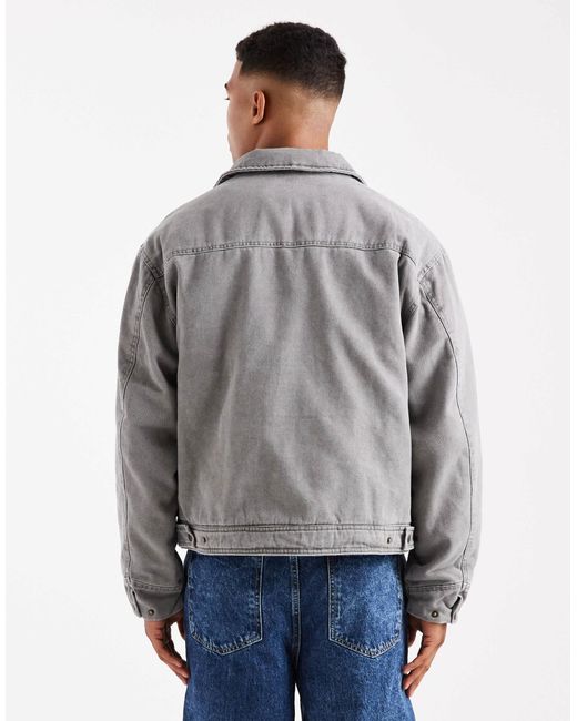 Cotton On – cropped-arbeiterjacke in Blue für Herren