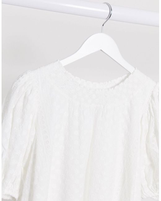 smock embroidered dress