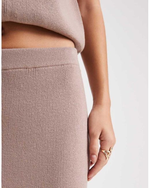 French Connection Pink Knitted Tube Midi Skirt Co-Ord