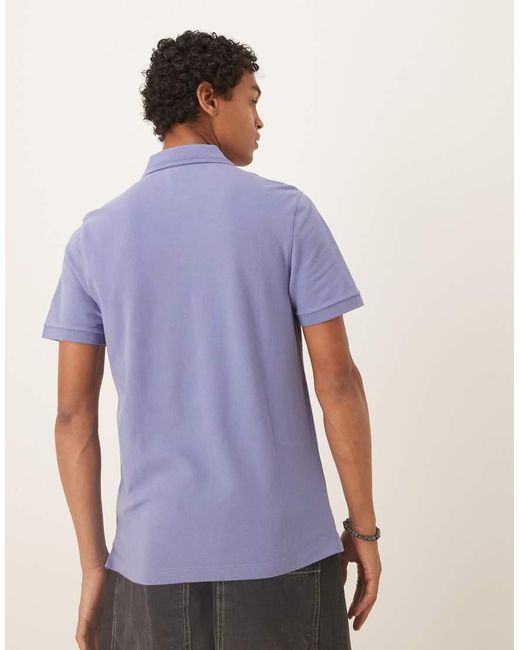 Abercrombie & Fitch Purple Textured Icon Detail Polo Top for men