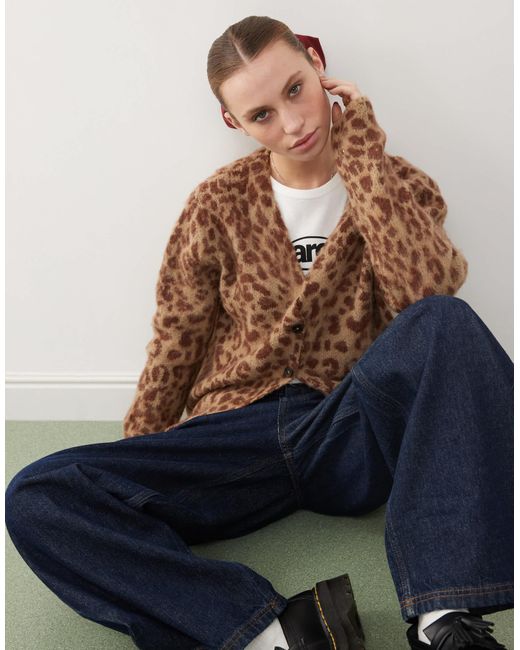 Collusion Brown – flauschige strickjacke