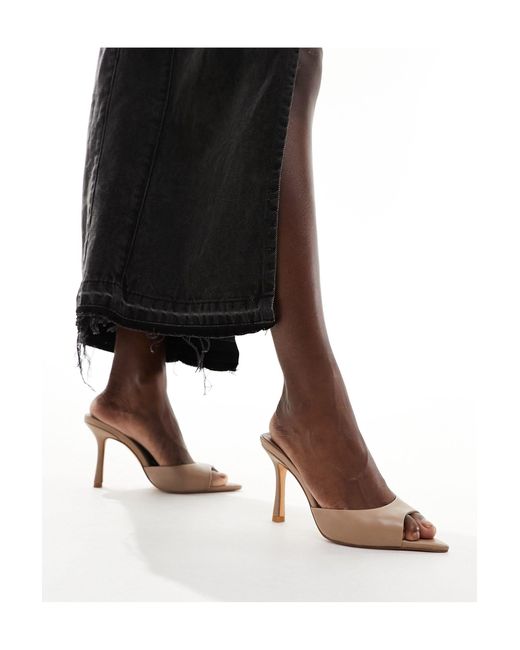 French Connection Black Stiletto Mules