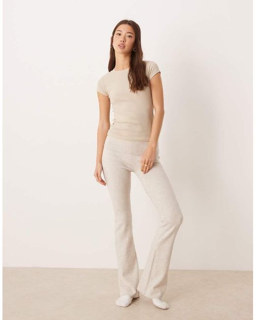 Hollister Natural Gilly Hicks Loungewear Lightweight Knit Bootleg Trousers Mix & Match