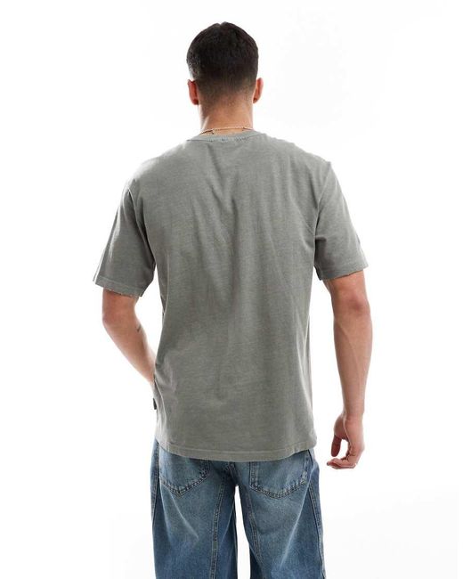 Only & Sons Gray Distressed T-shirt for men